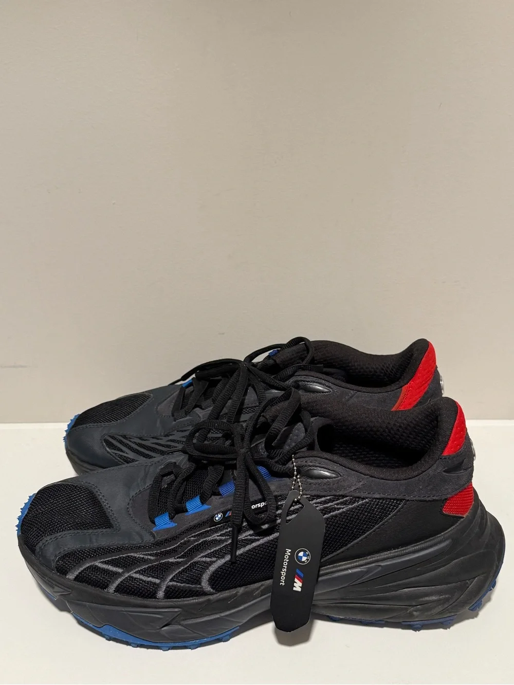 Puma BMW M Motorsport x Spirex in Black Cool Cobalt Red